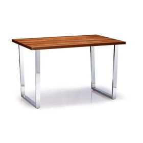 dining table with chrome legs for military barracks, prison, college dormitory dining halls